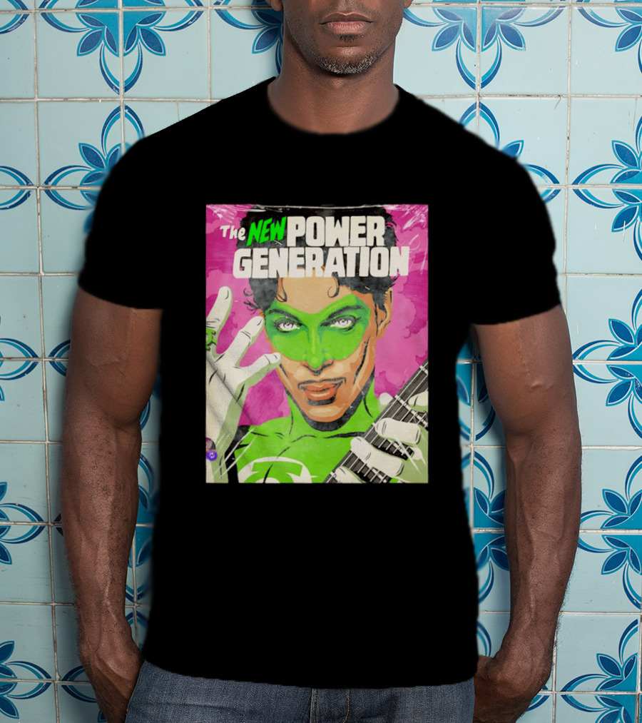 The New Power Generation Prince Green Lantern Guitar Hero T-Shirt