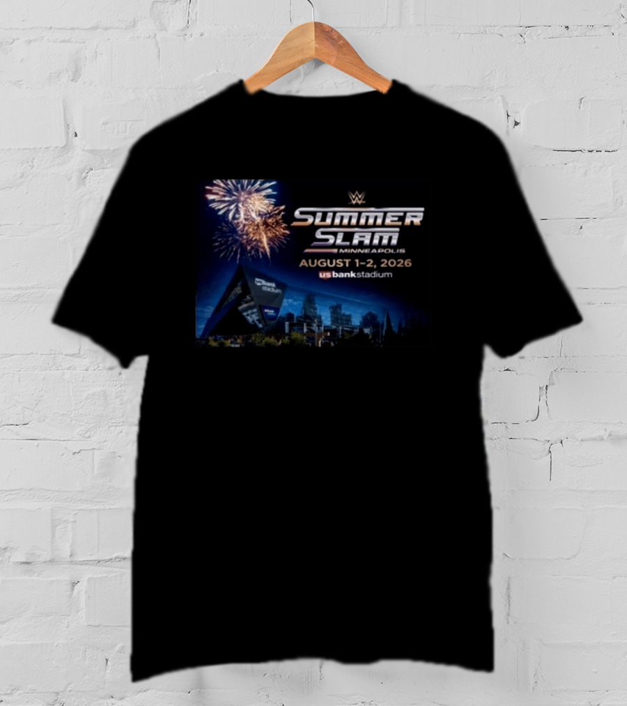 WWE SummerSlam Minneapolis August 1 2 2026 US Bank Stadium Event T-Shirt