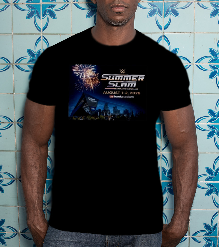 WWE SummerSlam Minneapolis August 1 2 2026 US Bank Stadium Event T-Shirt