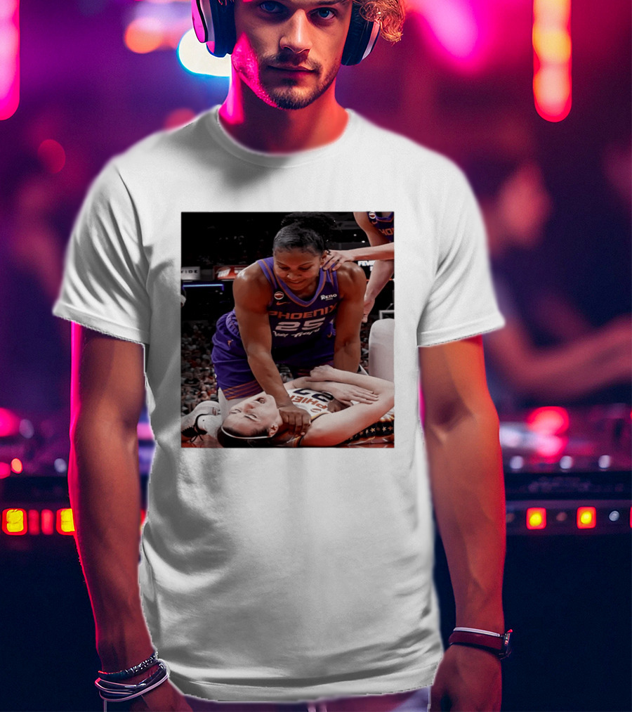 Brittney Griner Phoenix Mercury Caitlin Clark Indiana Fever NBA WNBA Crossover Moment T-Shirt