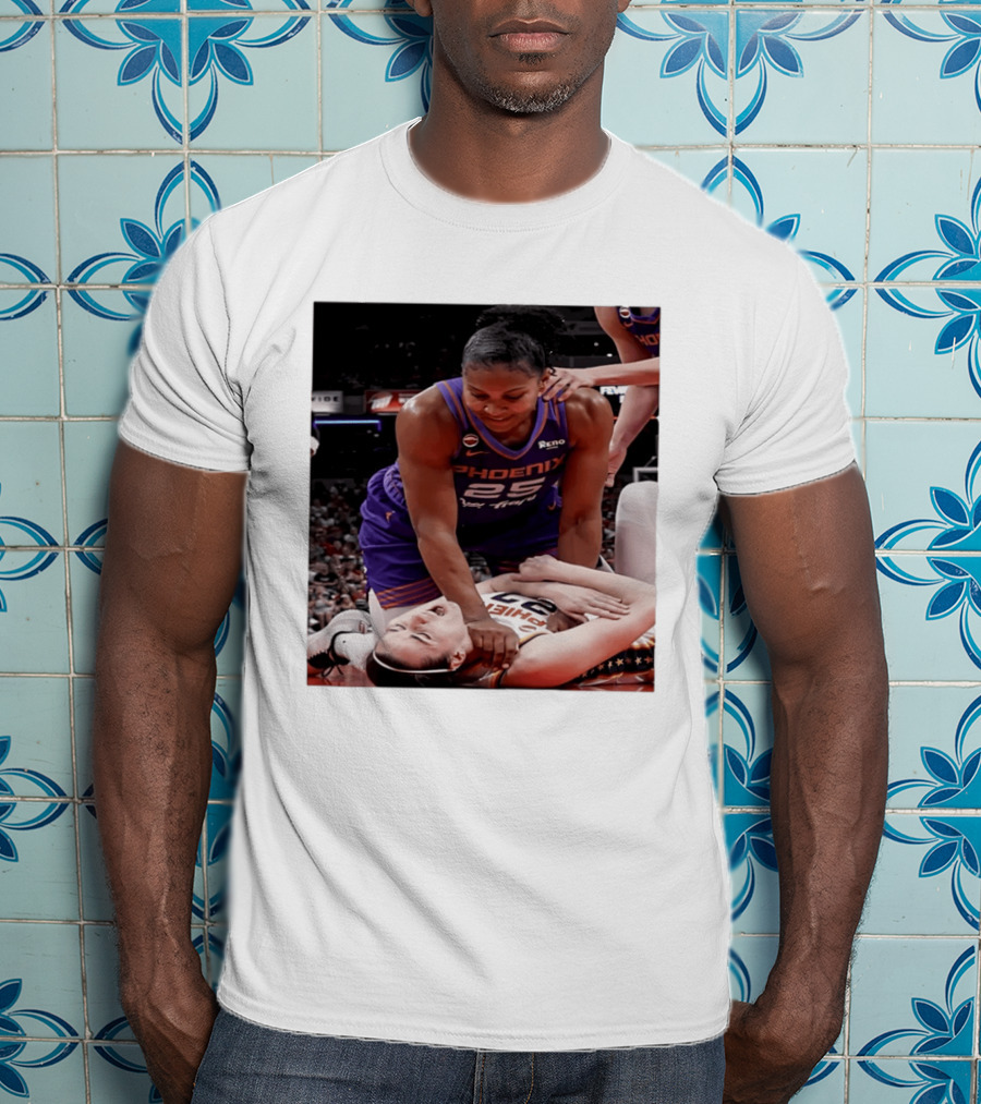 Brittney Griner Phoenix Mercury Caitlin Clark Indiana Fever NBA WNBA Crossover Moment T-Shirt