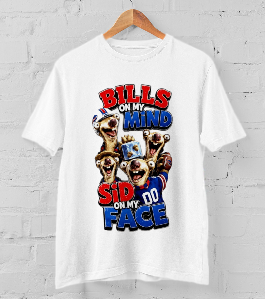Buffalo Bills On My Mind Funny Sid Character Face Creation T-Shirt