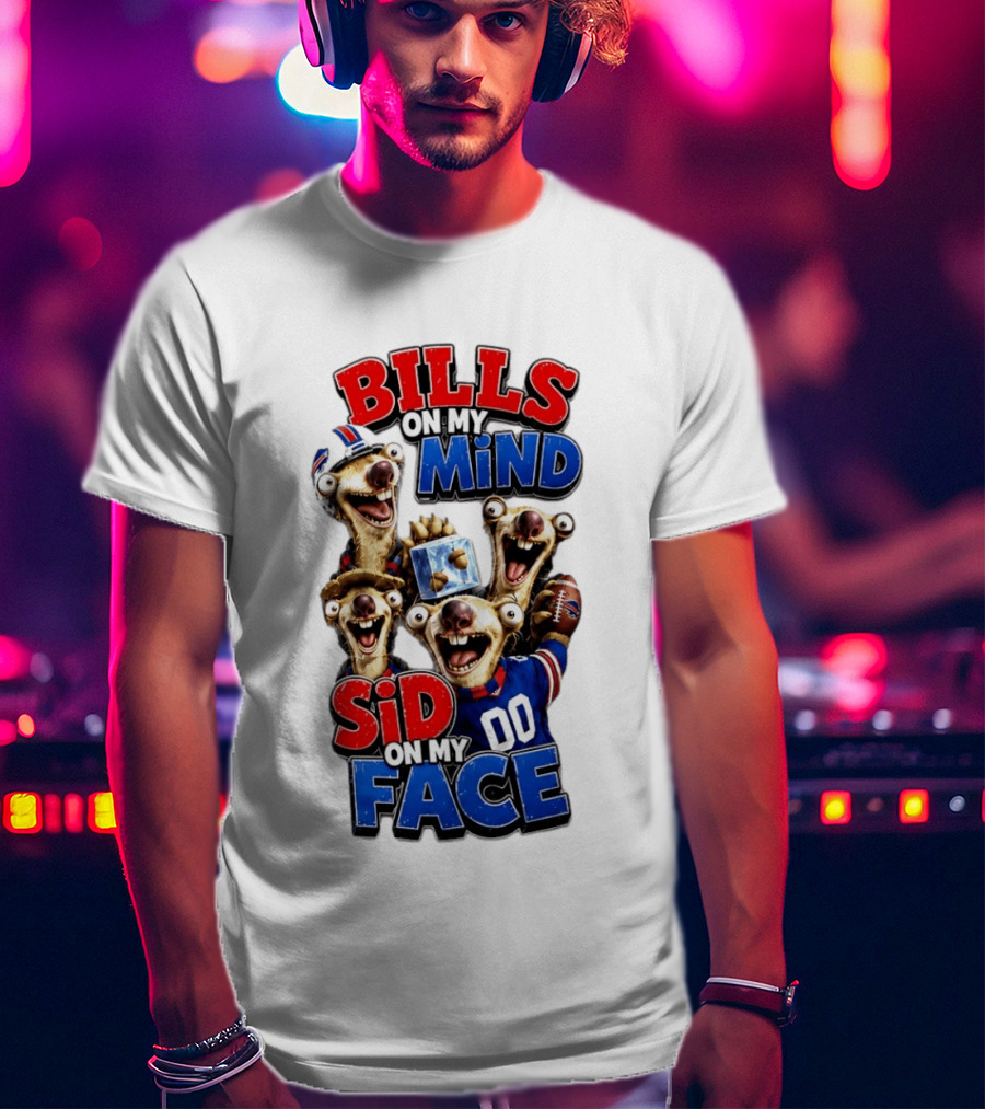 Buffalo Bills On My Mind Funny Sid Character Face Creation T-Shirt