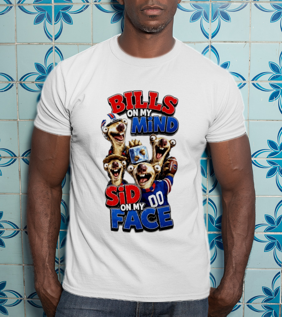 Buffalo Bills On My Mind Funny Sid Character Face Creation T-Shirt