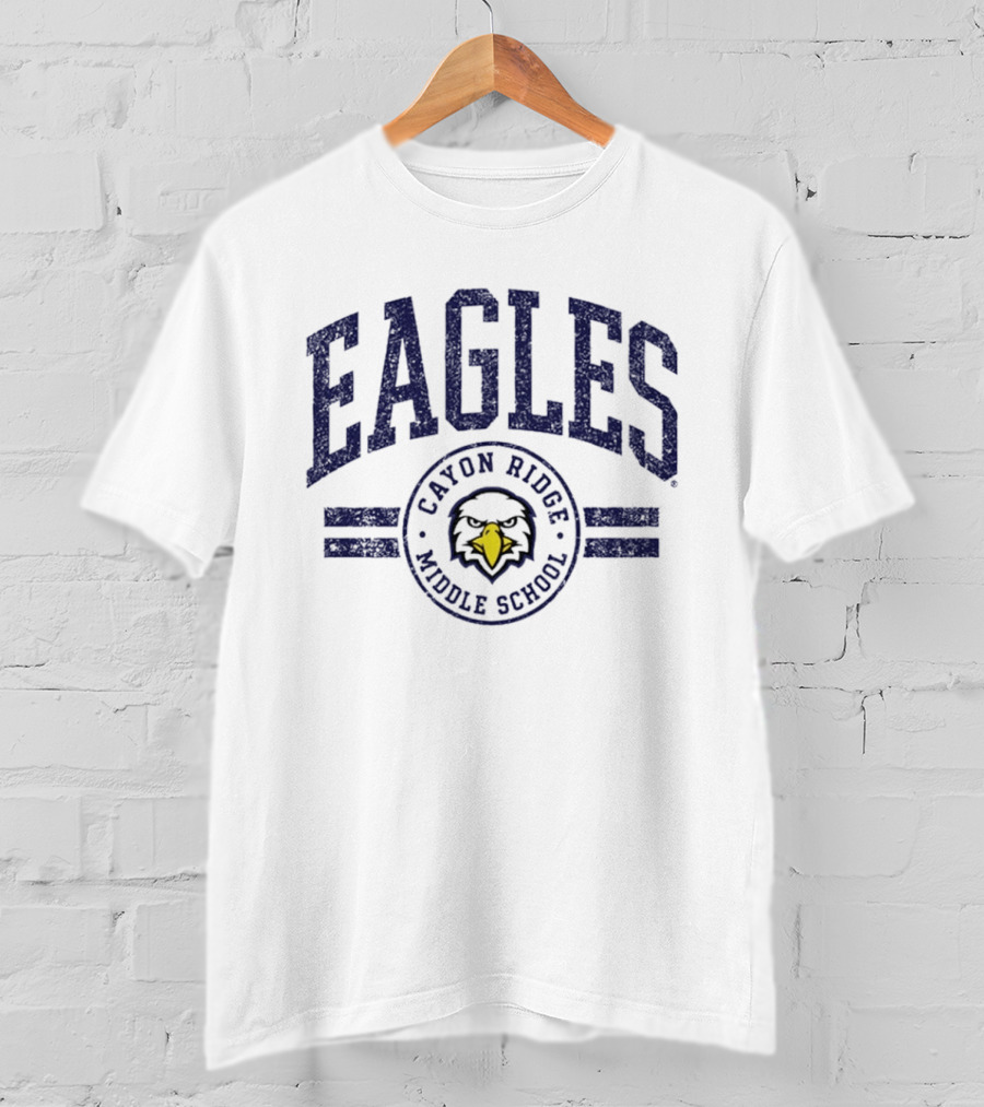 Canyon Ridge Middle School Eagles Trio Arc Lines T-Shirt