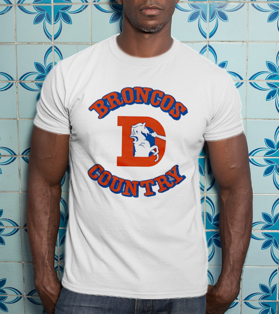 Broncos Country D Letter Horseshoe T-Shirt