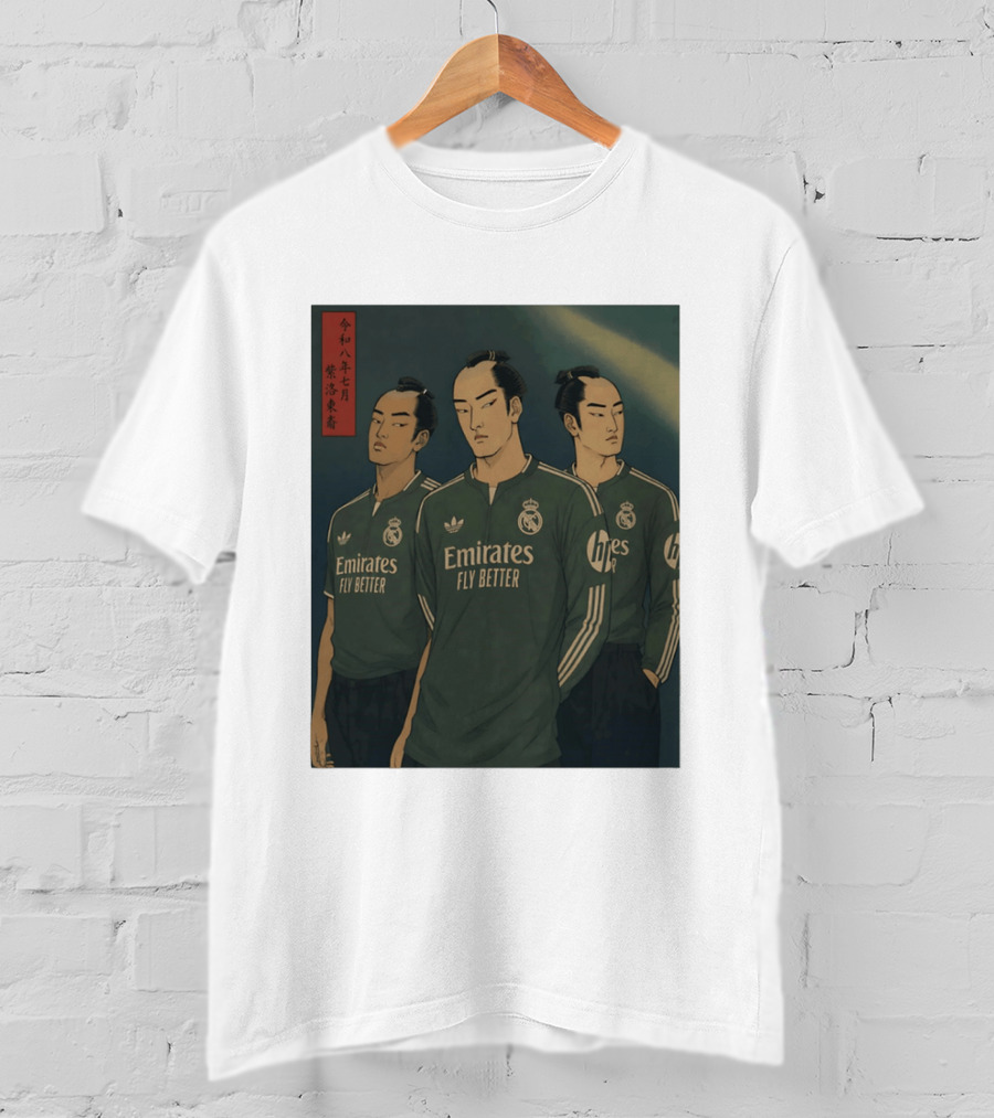 Emirates Fly Better Real Madrid Adidas Samurai Japanese T-Shirt