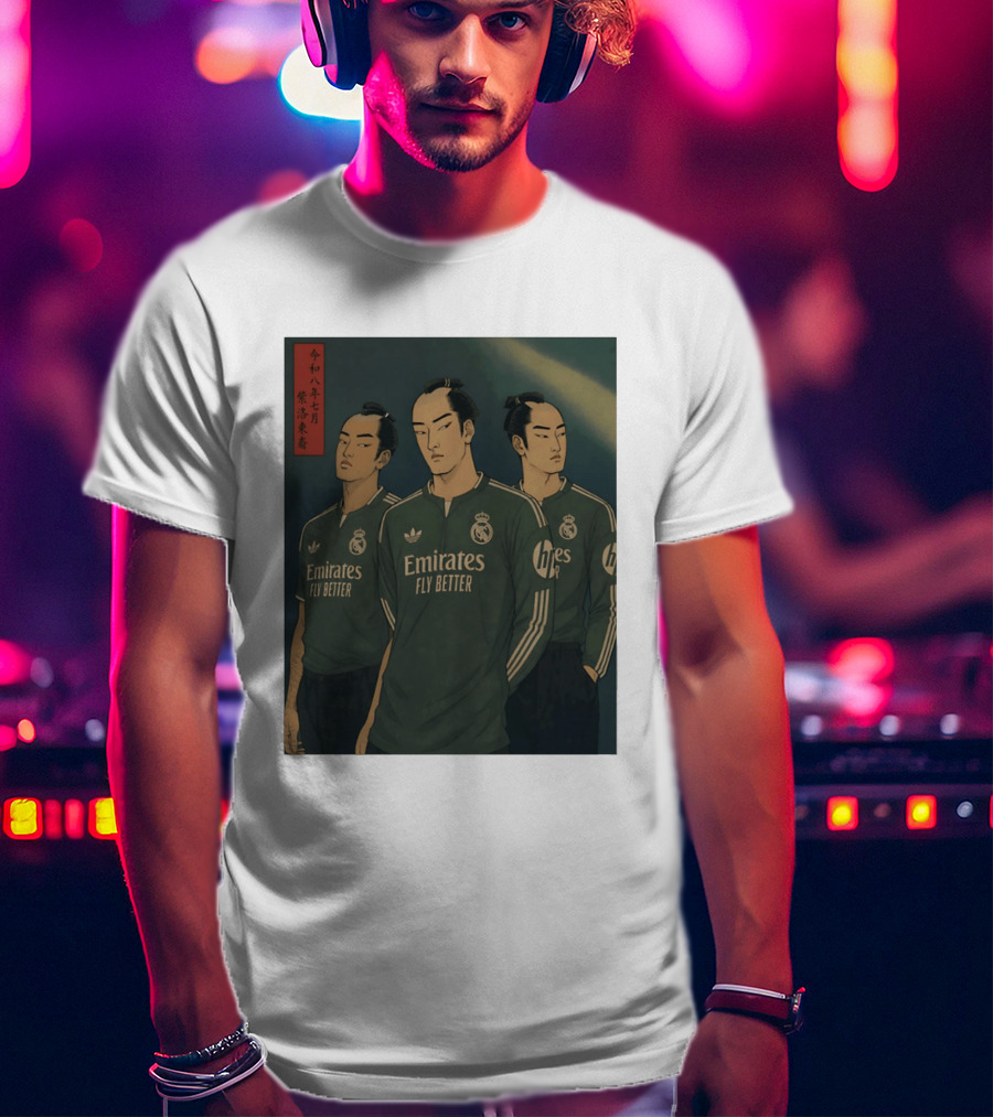 Emirates Fly Better Real Madrid Adidas Samurai Japanese T-Shirt