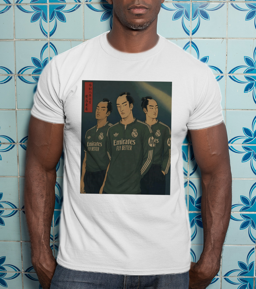 Emirates Fly Better Real Madrid Adidas Samurai Japanese T-Shirt