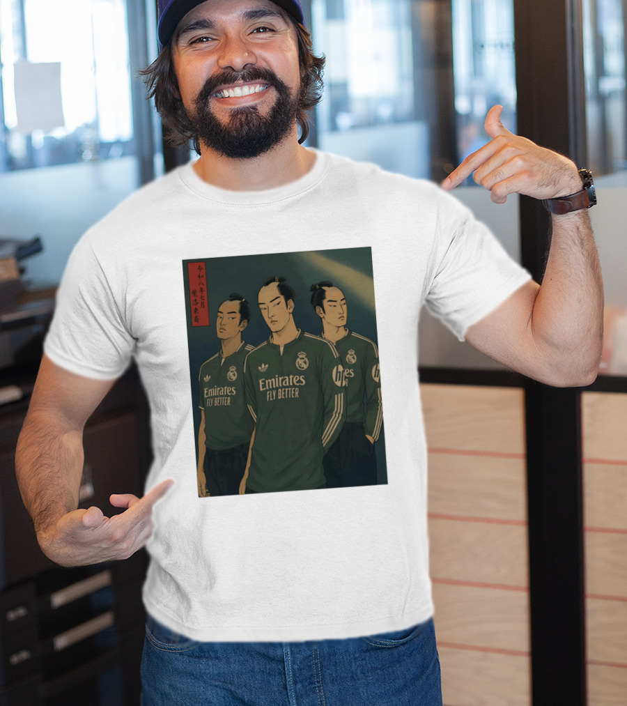 Emirates Fly Better Real Madrid Adidas Samurai Japanese T-Shirt