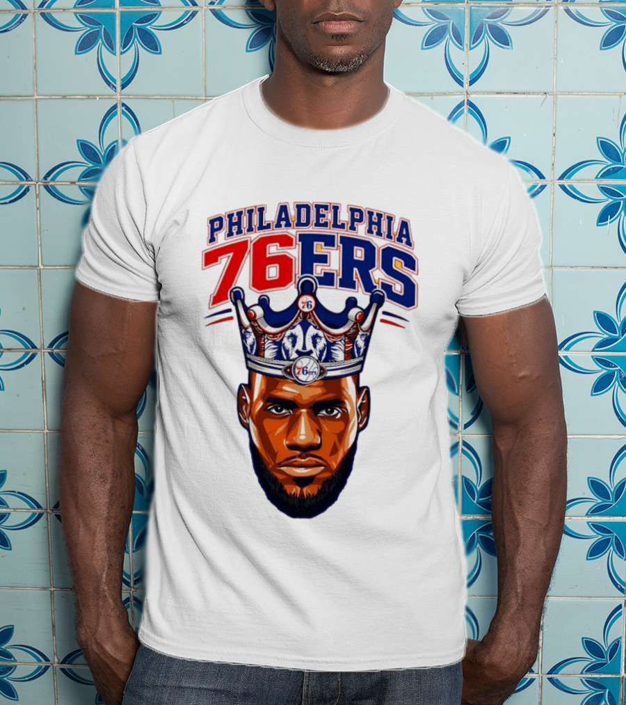 Philadelphia 76ers Lebron James 23 Basketball King Crown T-Shirt