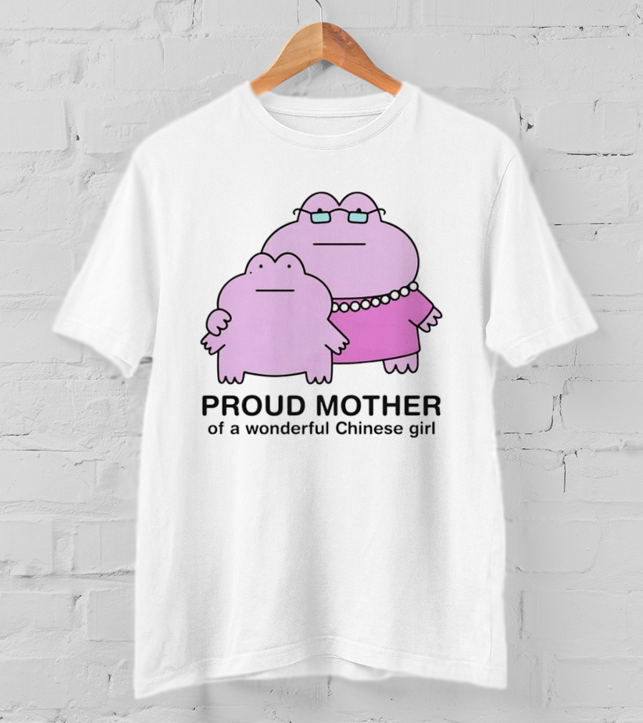 Proud Mother Of A Wonderful Chinese Girl Cartoon Characters T-Shirt