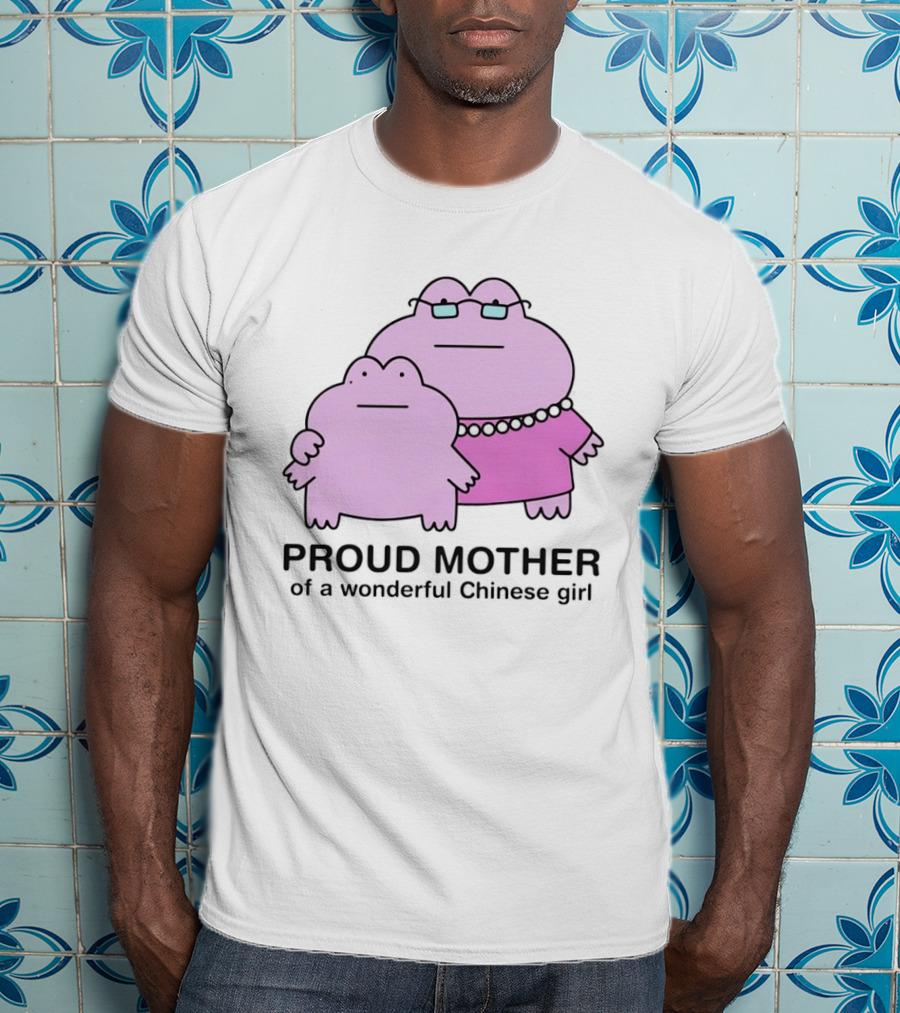 Proud Mother Of A Wonderful Chinese Girl Cartoon Characters T-Shirt