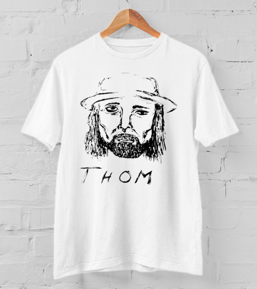 Thom Yorke Sketch Illustrated Hat T-Shirt