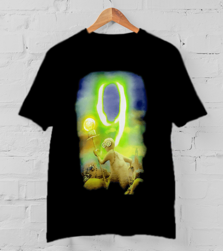 9 Movie Iconic Character With Light Bulb Staff And Gas Mask T-Shirt