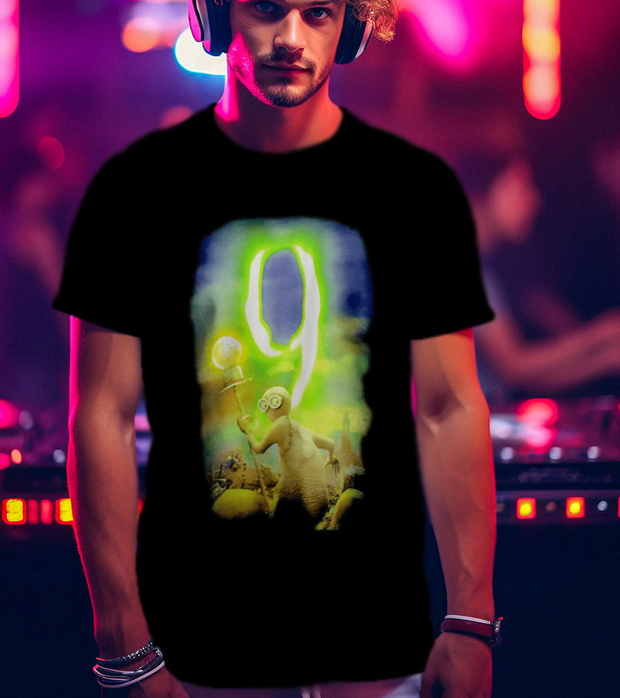 9 Movie Iconic Character With Light Bulb Staff And Gas Mask T-Shirt