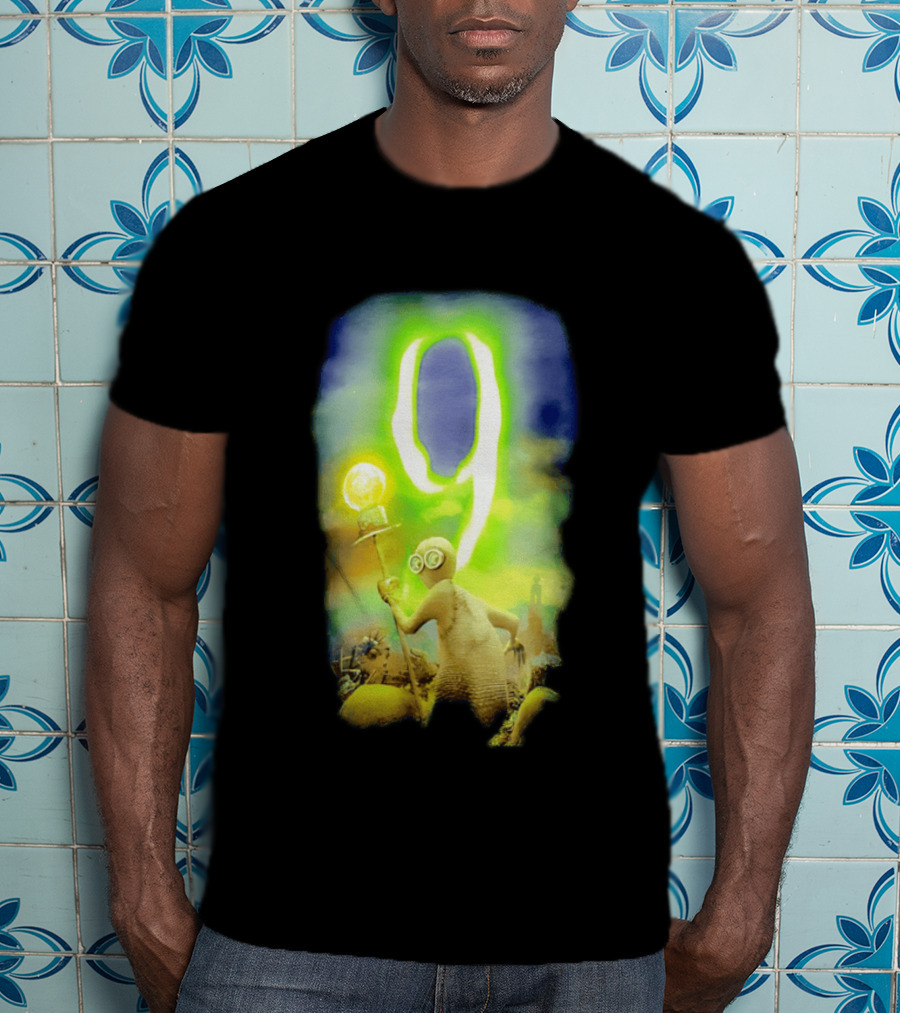 9 Movie Iconic Character With Light Bulb Staff And Gas Mask T-Shirt