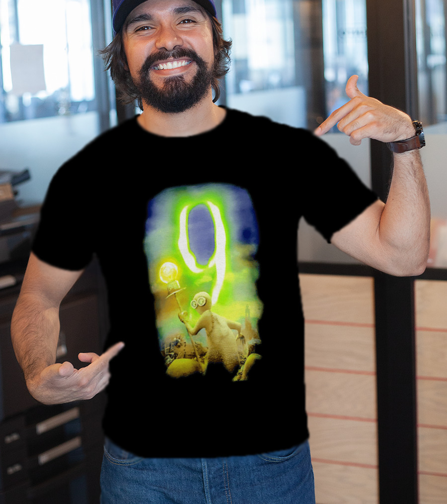 9 Movie Iconic Character With Light Bulb Staff And Gas Mask T-Shirt