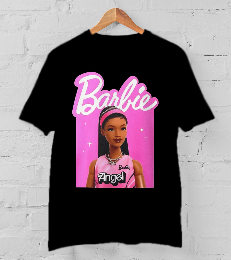 Angel Reese Barbie Doll Basketball Jersey Pink T-Shirt