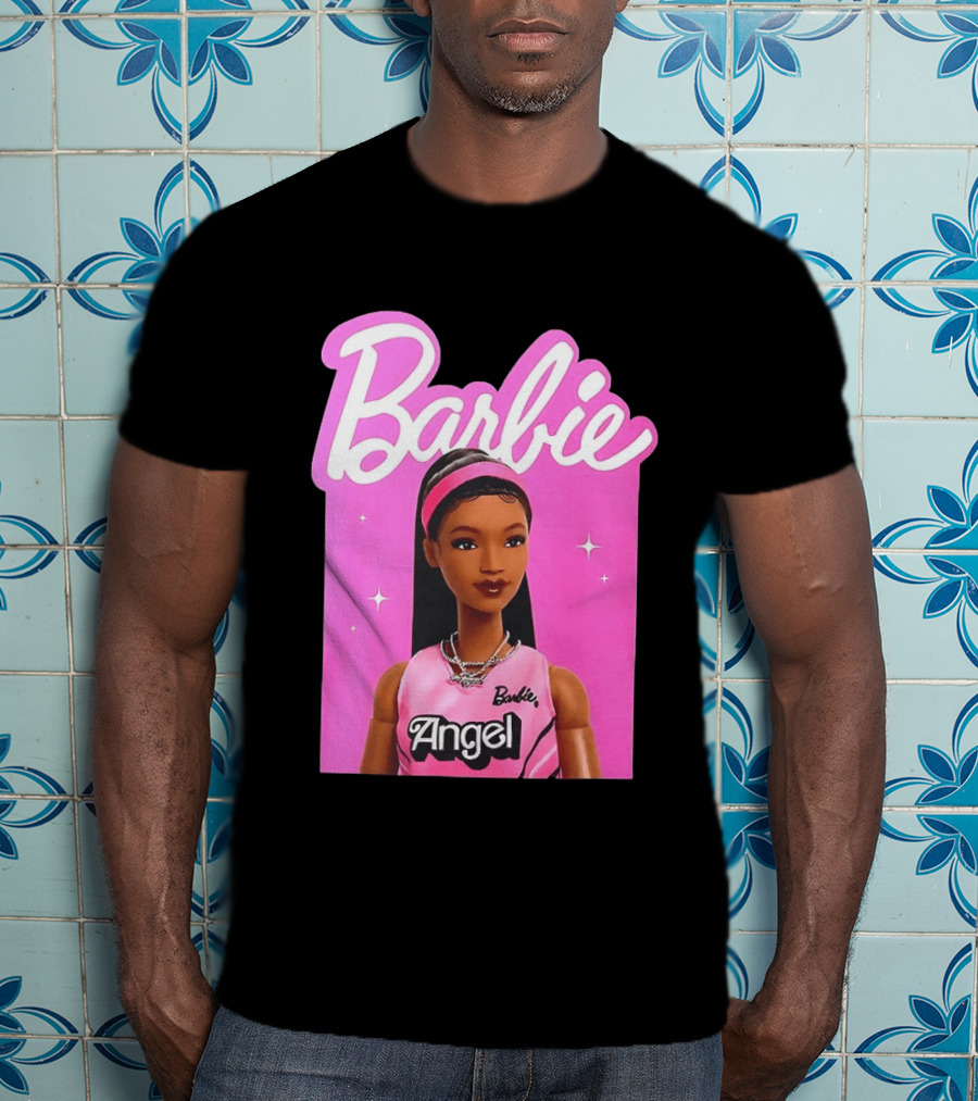 Angel Reese Barbie Doll Basketball Jersey Pink T-Shirt