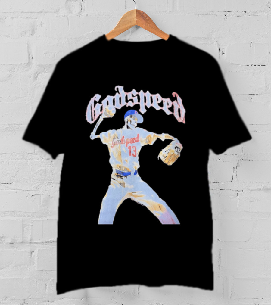 Godspeed Skeleton 13 Pitching Baseball Chicago Cubs T-Shirt
