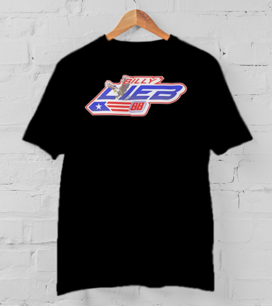 Billy Lieb No 88 Racing Driver American Eagle And Flag T-Shirt