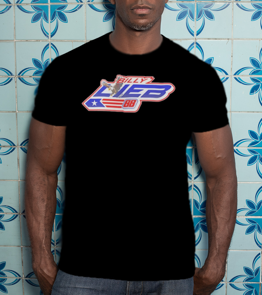 Billy Lieb No 88 Racing Driver American Eagle And Flag T-Shirt
