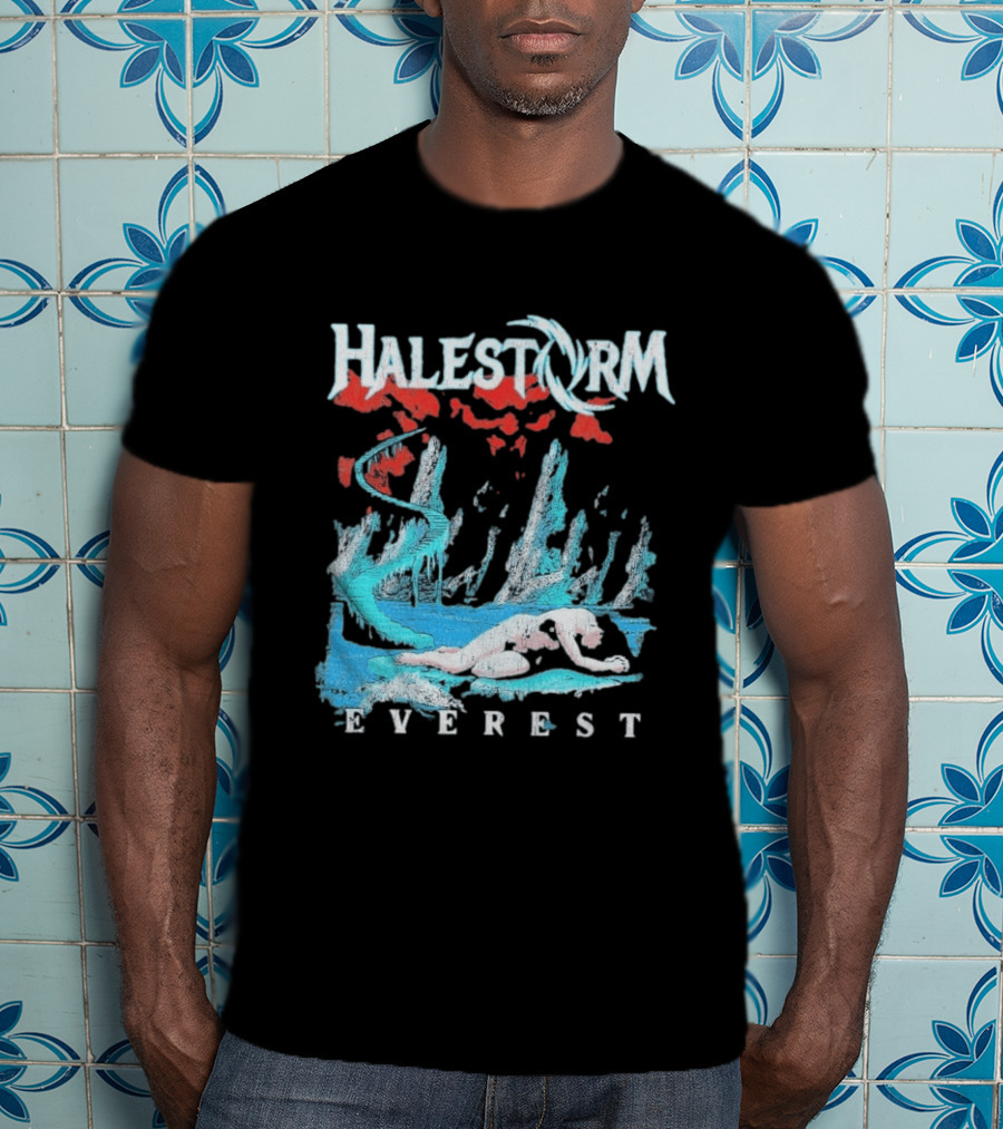 Halestorm Everest Distressed Surreal Mountain Landscape T-Shirt