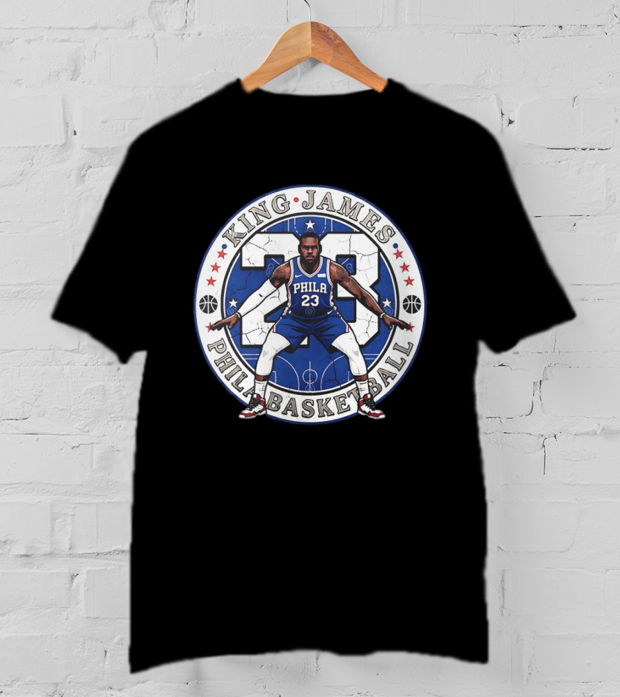 King James 23 Phila Basketball Philadelphia 76ers LeBron James T-Shirt