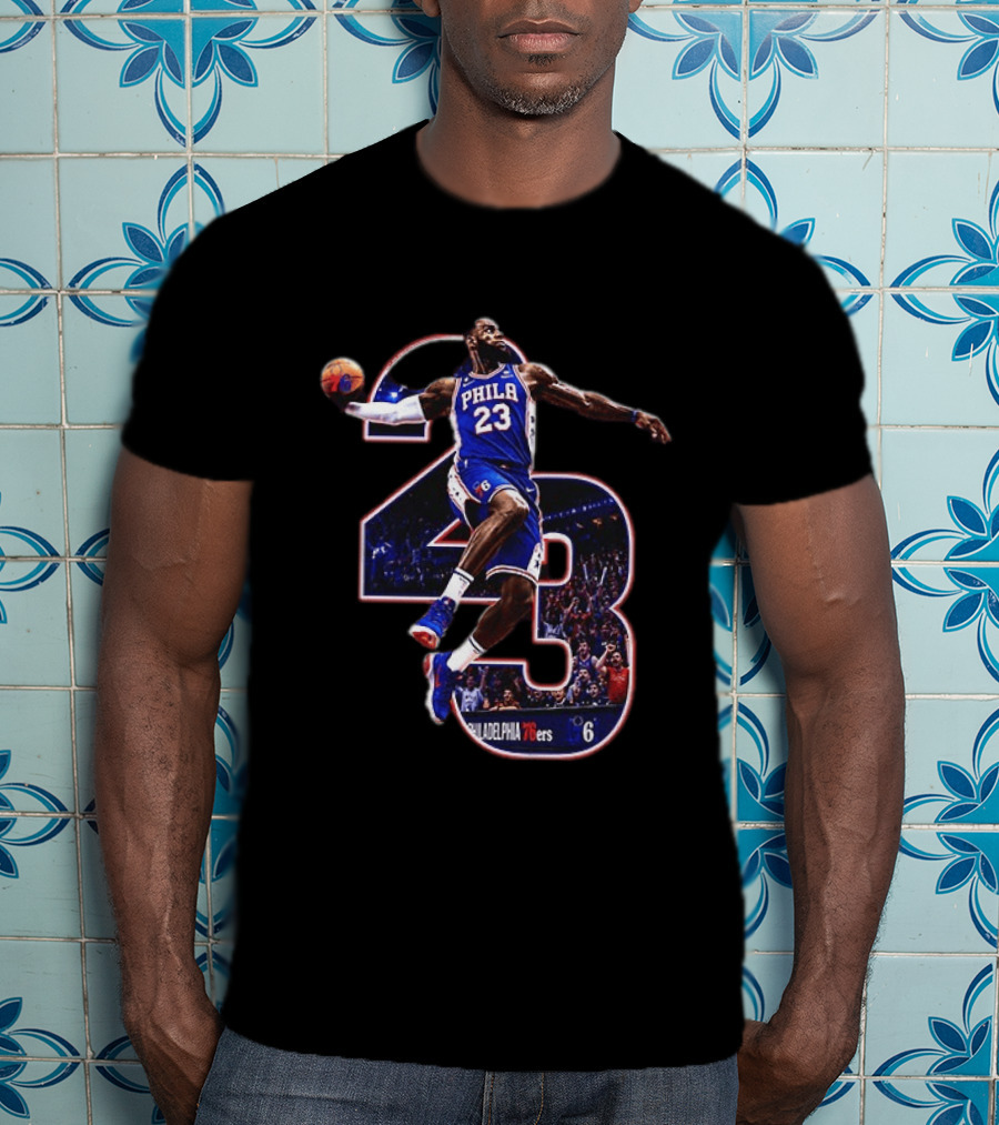 Philadelphia 76ers LeBron James 23 NBA Jump Dunk T-Shirt