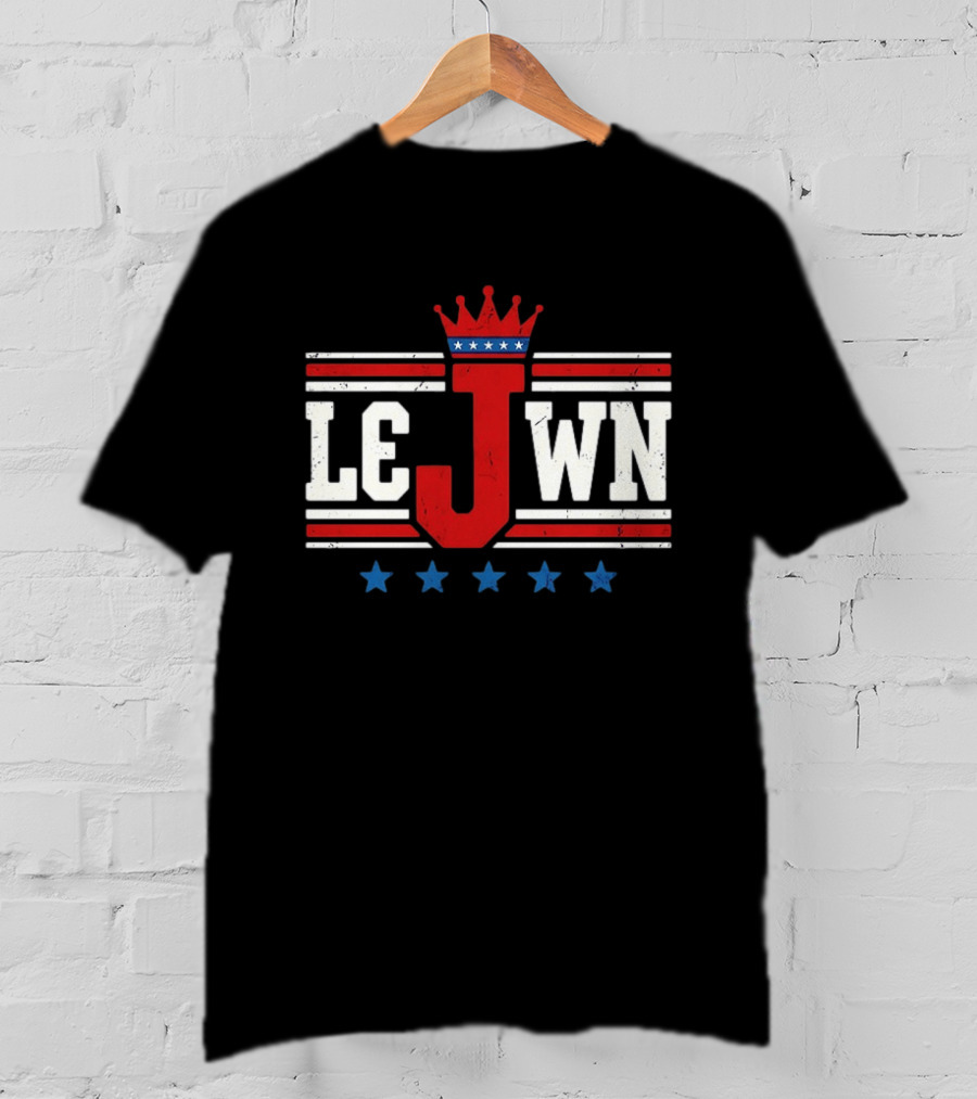 Philadelphia 76ers LeJWN NBA Crown Stars T-Shirt