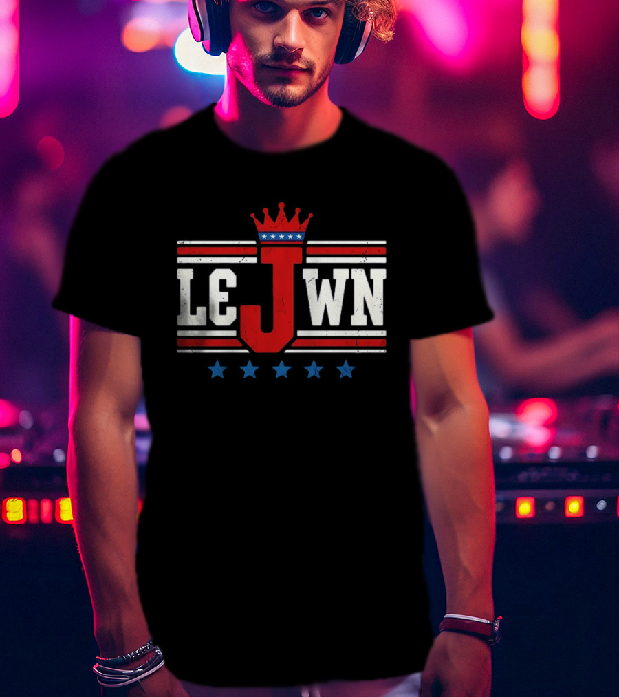 Philadelphia 76ers LeJWN NBA Crown Stars T-Shirt