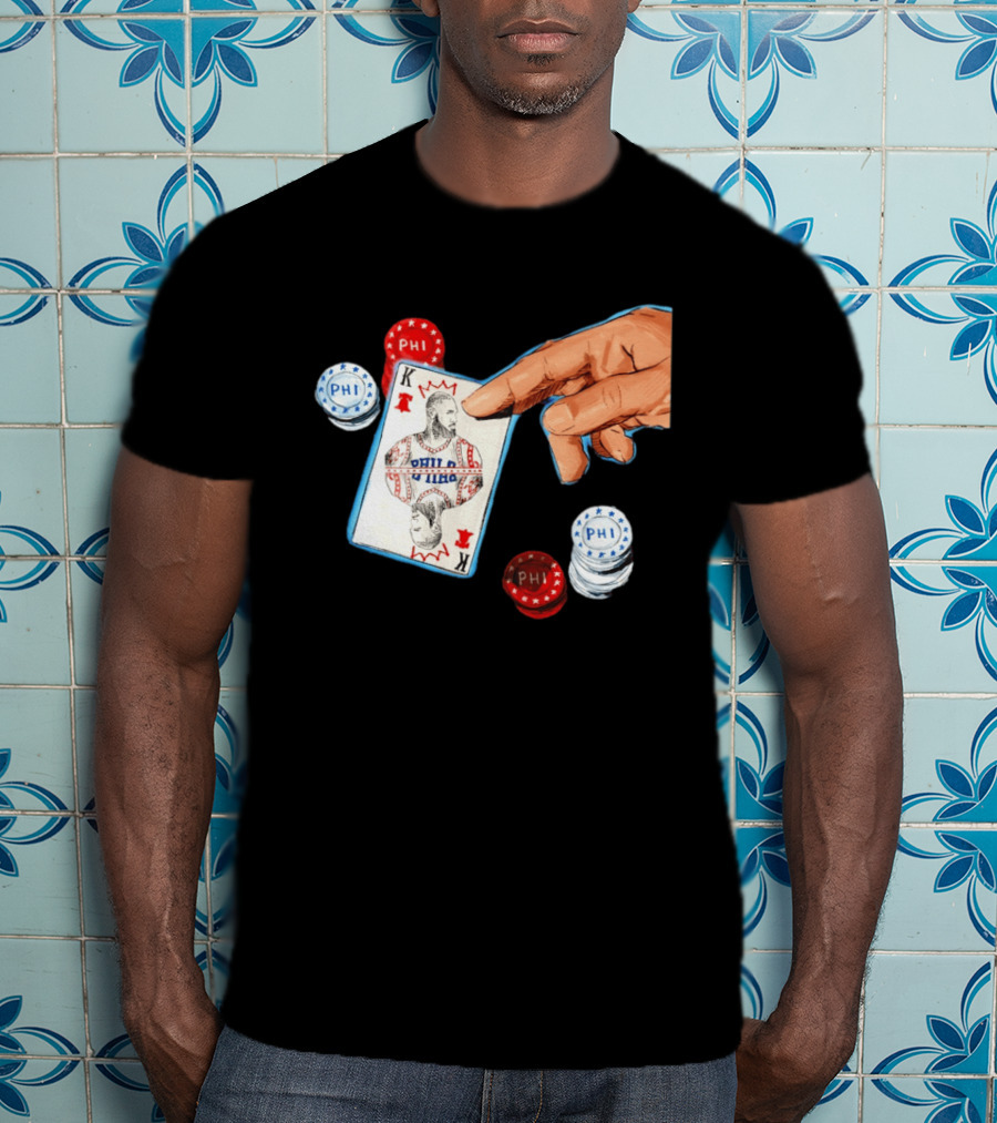 Philadelphia 76ers King Playing Card LeBron James The Last Hand T-Shirt