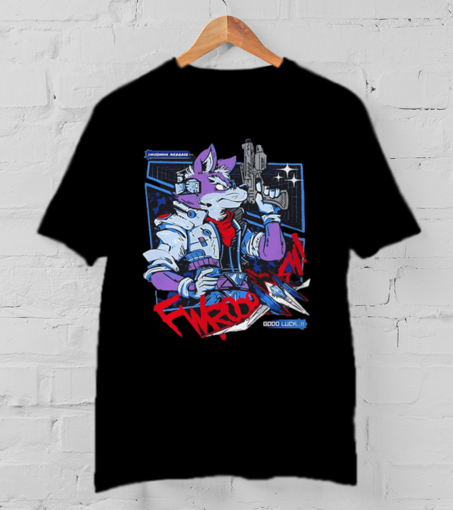 Incoming Message Fwooom Good Luck Star Fox Gaming T-Shirt