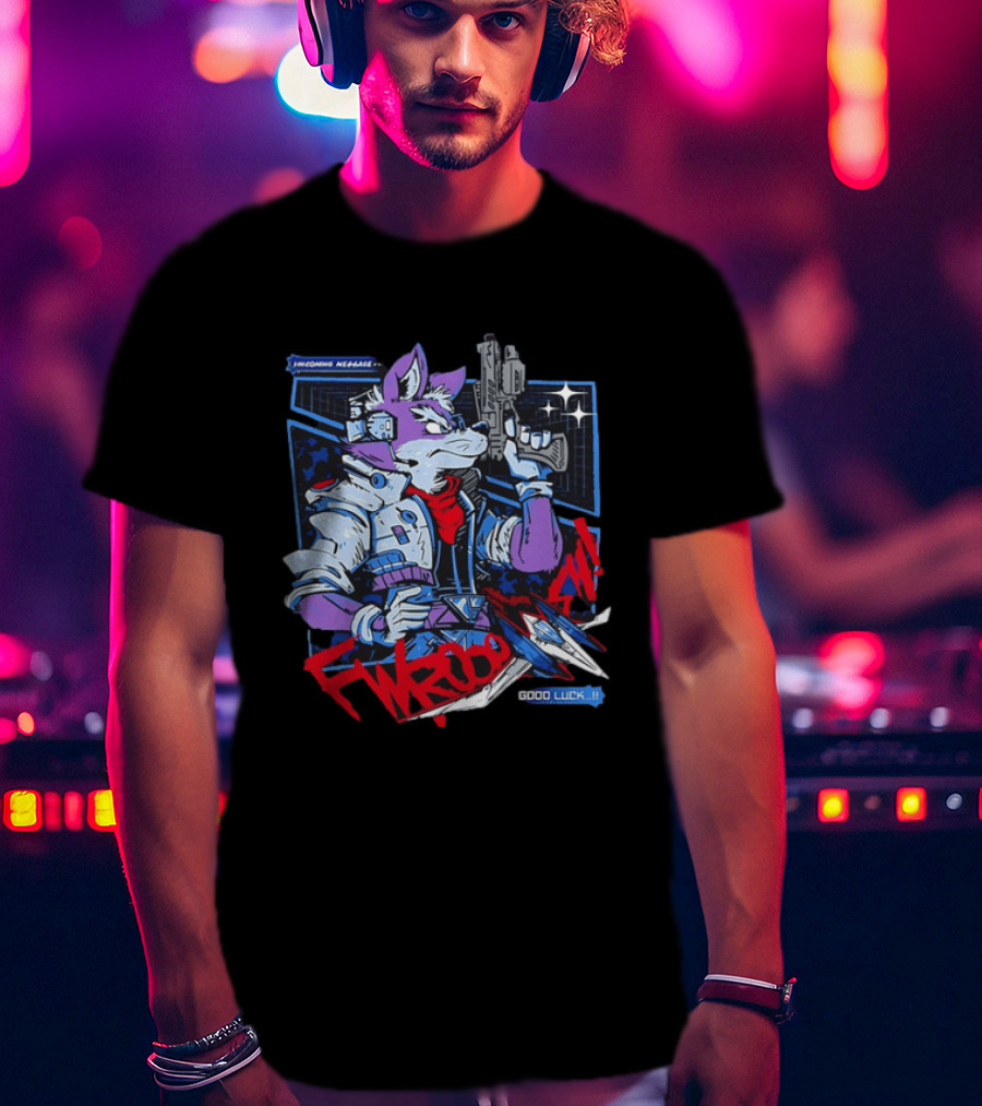 Incoming Message Fwooom Good Luck Star Fox Gaming T-Shirt