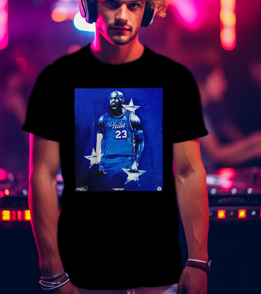LeBron James Philadelphia 76ers Philly 23 Blue Stars T-Shirt