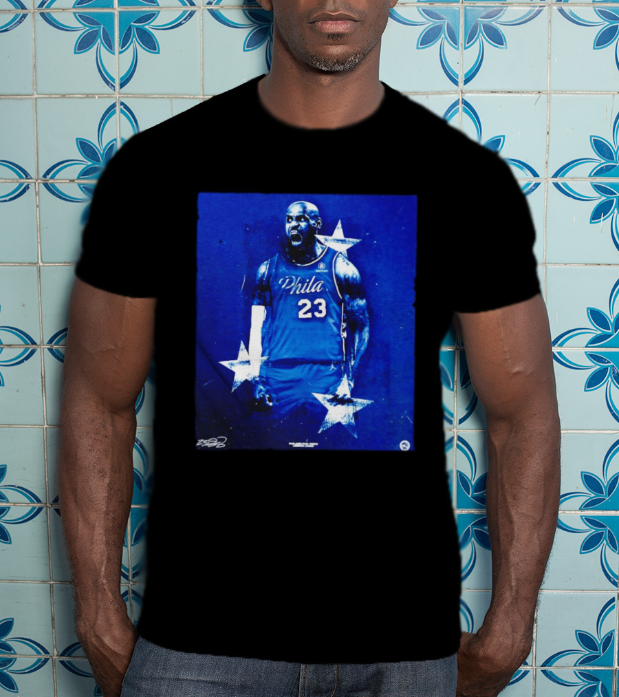 LeBron James Philadelphia 76ers Philly 23 Blue Stars T-Shirt