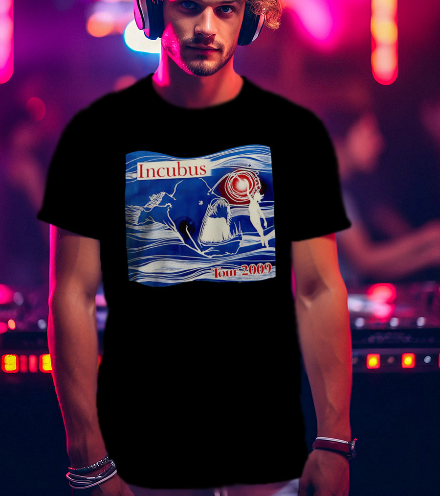 Incubus Tour 2009 Anglerfish Mermaid T-Shirt