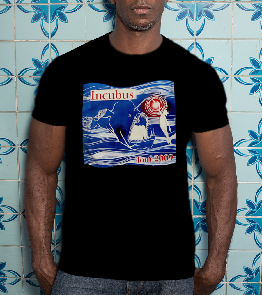 Incubus Tour 2009 Anglerfish Mermaid T-Shirt