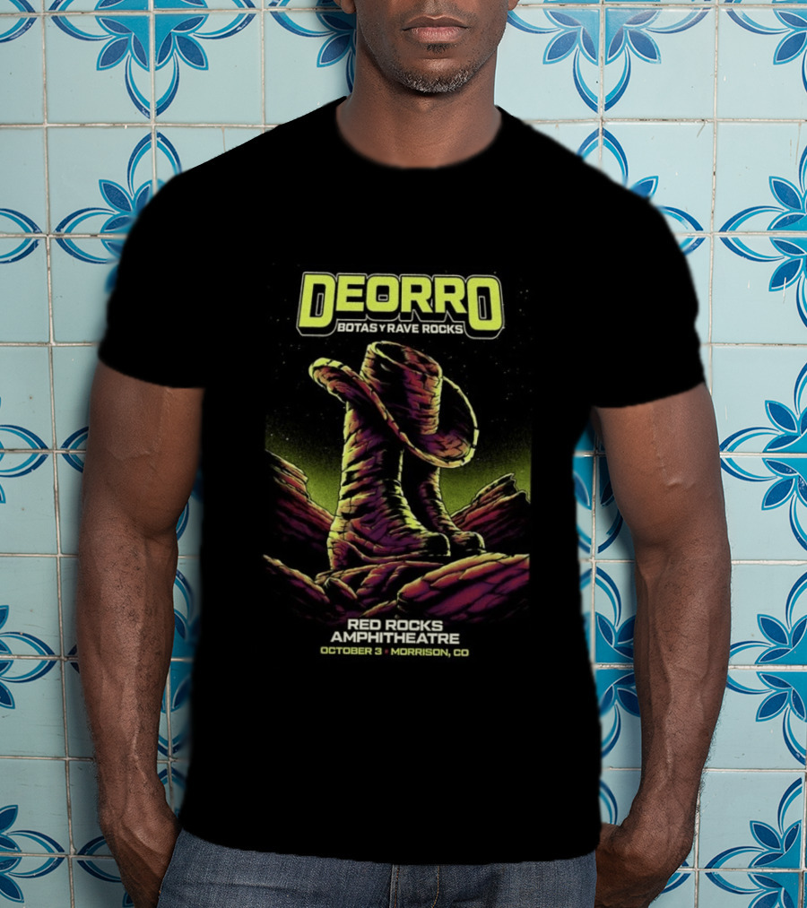 Deorro Botas Y Rave Rocks Red Rocks Amphitheatre October 3 Morrison CO 2026 T-Shirt