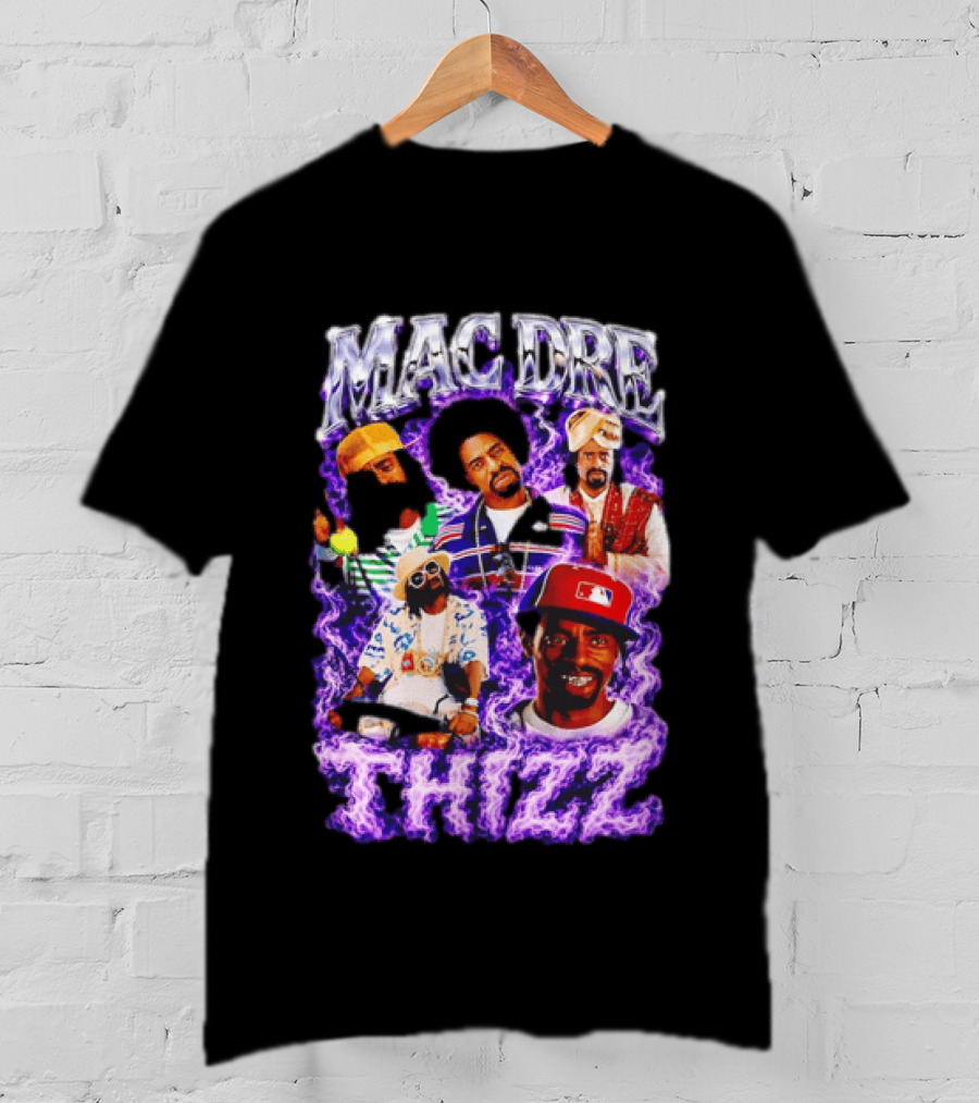 Mac Dre Thizz Collage Purple Rap Music T-Shirt