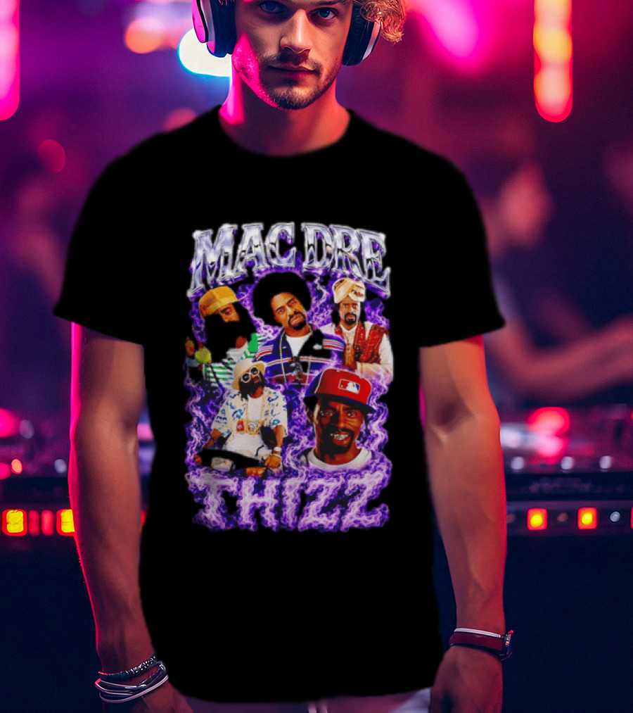 Mac Dre Thizz Collage Purple Rap Music T-Shirt