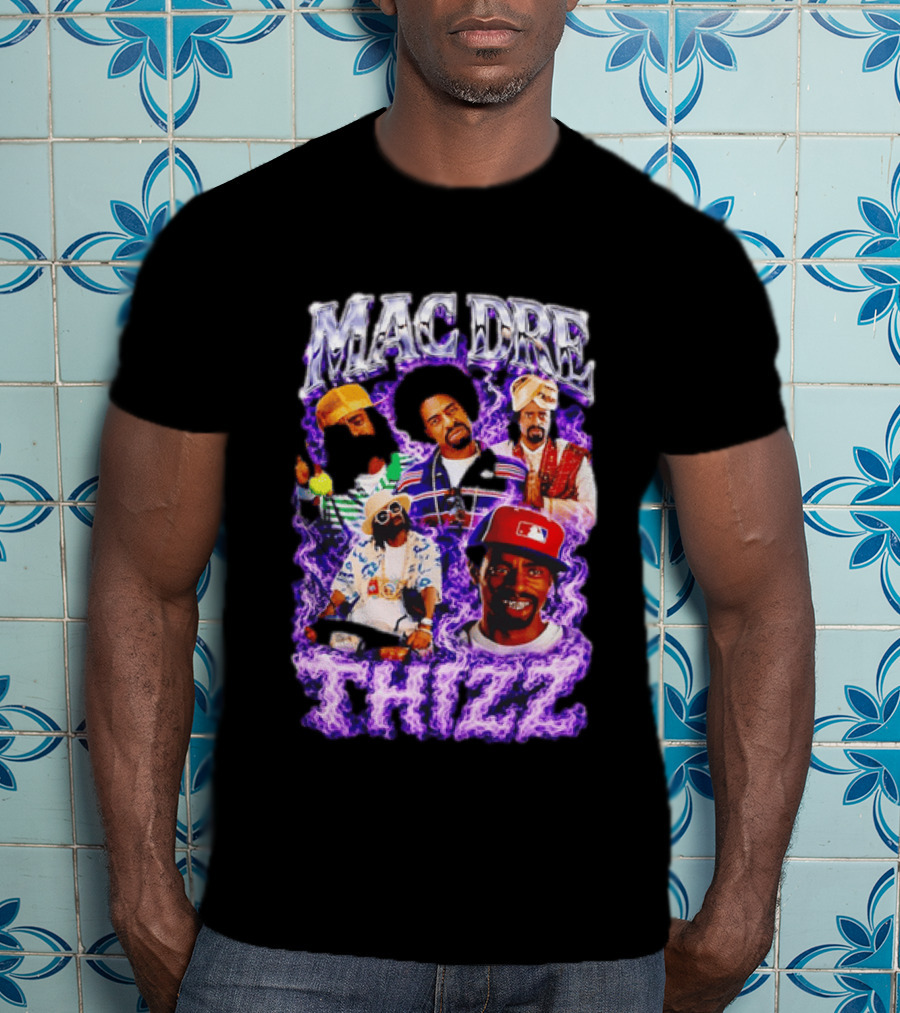Mac Dre Thizz Collage Purple Rap Music T-Shirt