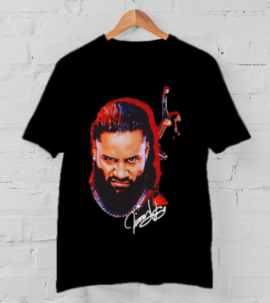 Jimmy Uso Autograph Pointing Sky WWE T-Shirt