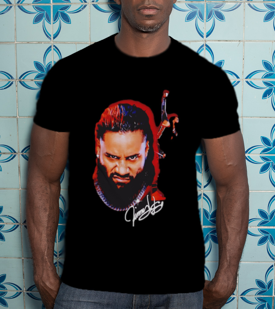 Jimmy Uso Autograph Pointing Sky WWE T-Shirt