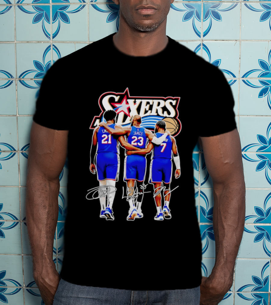 Philadelphia 76ers Embiid James Harden Back To Back Basketball Stars Sixers T-Shirt