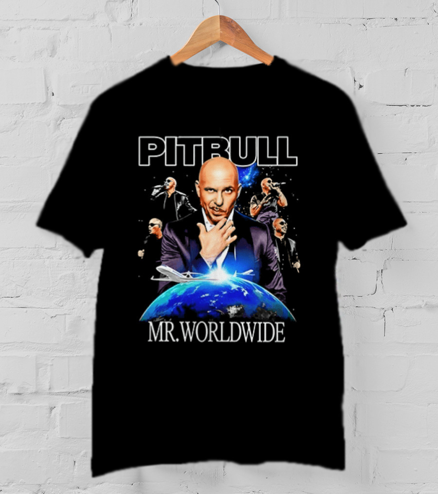 PITBULL Mr Worldwide Armando Christian Pérez Collage T-Shirt