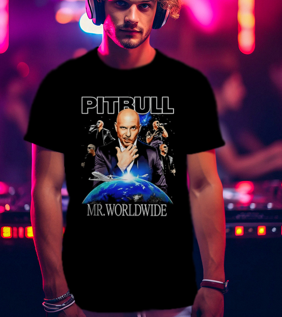 PITBULL Mr Worldwide Armando Christian Pérez Collage T-Shirt