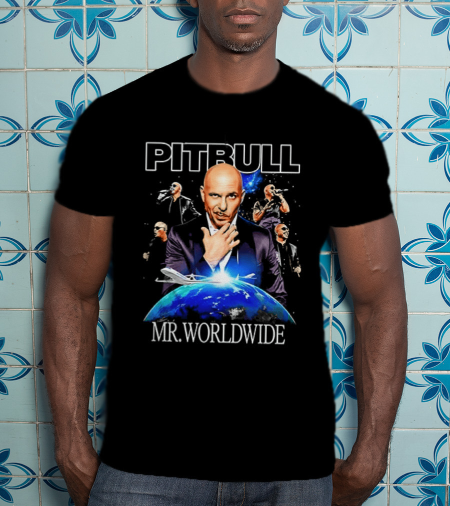 PITBULL Mr Worldwide Armando Christian Pérez Collage T-Shirt