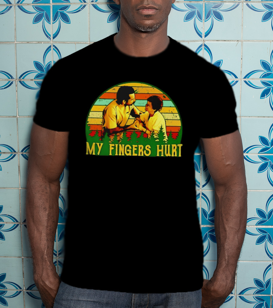 Happy Gilmore My Fingers Hurt Scene Vintage Style Adam Sandler T-Shirt